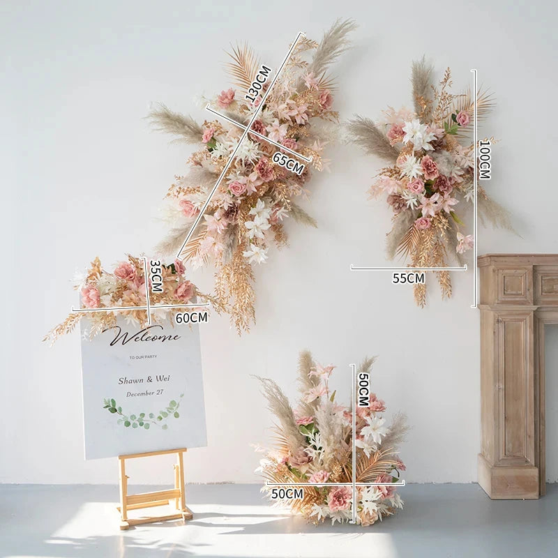 Artificial Pampas & Peony Wedding Arch Flowers for Home & Party Decor