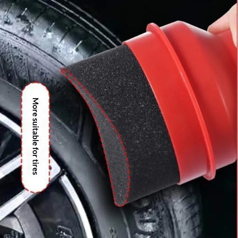 Car Tire Waxing Sponge - Reusable Auto Detailing Pad for Tire Care & Polishing