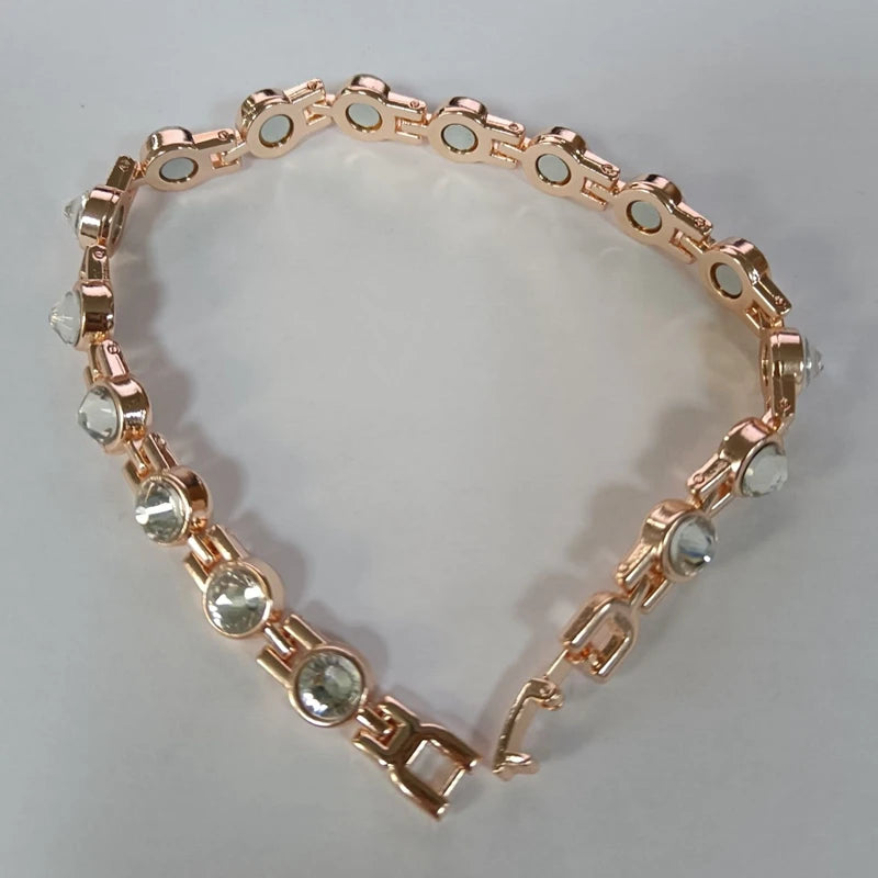 Luxury Cubic Zirconia Bracelet for Women - Energy & Magnetic Therapy Jewelry
