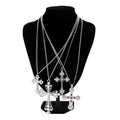 4Pcs Zircon Cross Pendant Necklace Set for Women - Vintage Adjustable Gold Chain Jewelry