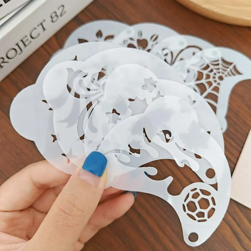 16pcs Reusable Face Painting Stencils for Children Cartoon Flower Heart Body Art