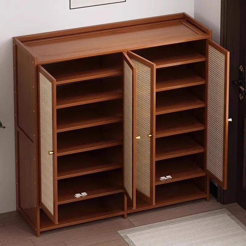 Door Mounted Shoe Rack Multi-Layer Wall Organizer Dust-Proof Storage Solution