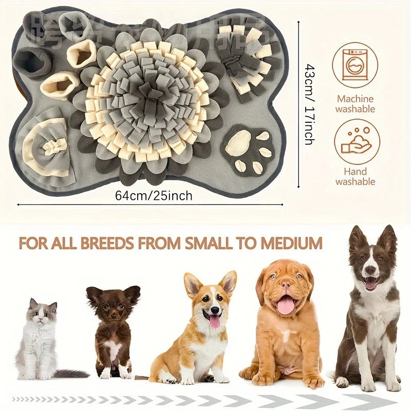 Dog Sniffing Mat - Interactive Slow Feeding & Foraging Training Pad
