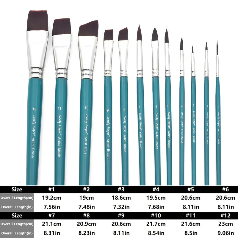 Professional Face Painting Brush Set with Nylon Bristles - 12/24 Pieces for Stage Makeup and Art