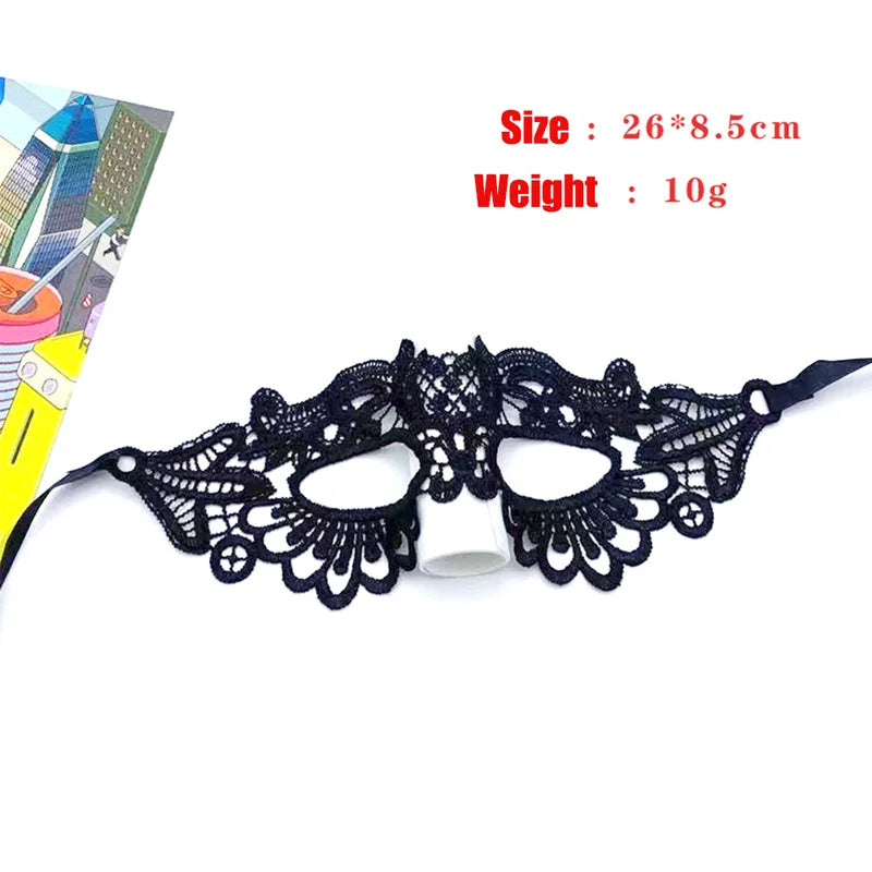 Black Lace Eye Mask for Halloween Masquerade and Costume Parties