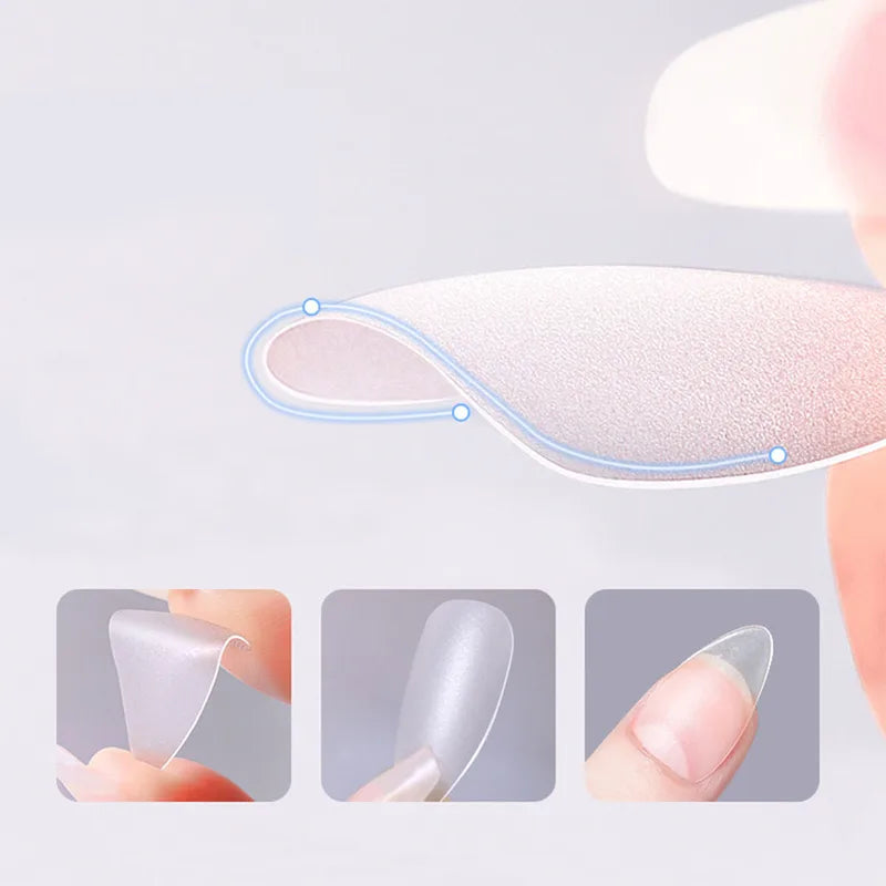 120pcs Matte Full Cover Nail Tips - Soft Gel, Oval & Almond Shapes, Strong Adhesion