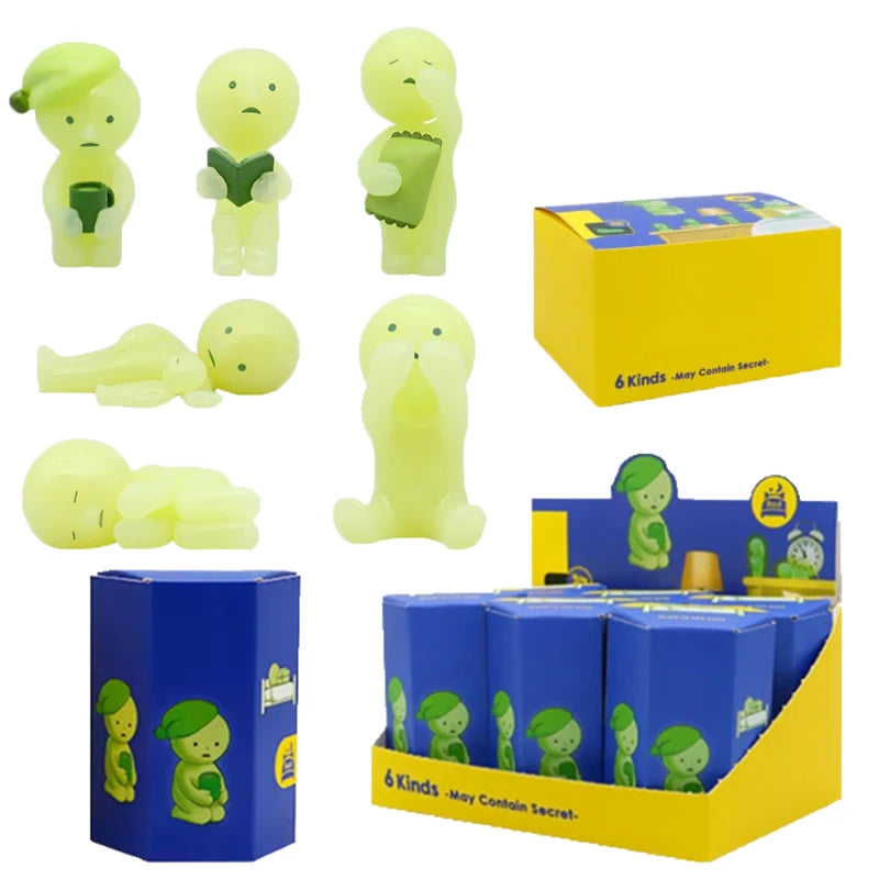 Mystery Noctilucent Green Doll Action Figures Set – Surprise Desktop Decor Toy