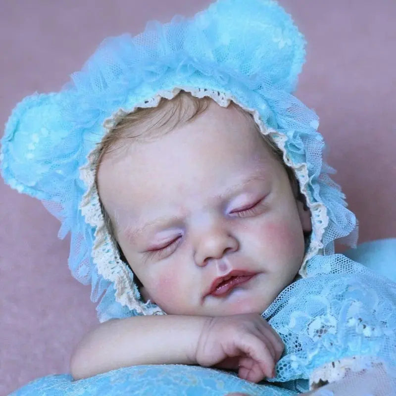 18 Inch Reborn Doll Parts Kit with Cloth Body and Painted Features - DIY Baby Doll