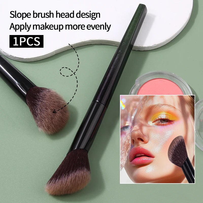 Multi-Purpose Makeup Brush Set - Blush, Highlight, Contour & Smudge Tools