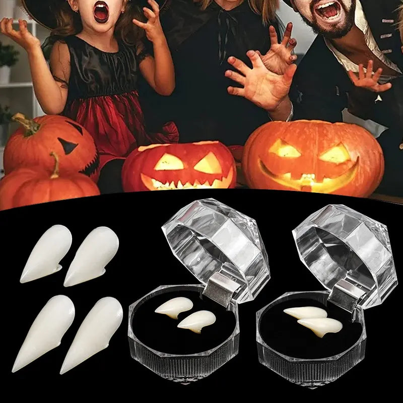 Halloween Vampire Teeth Fangs Dentures Prop Costume Accessories – Multiple Colors