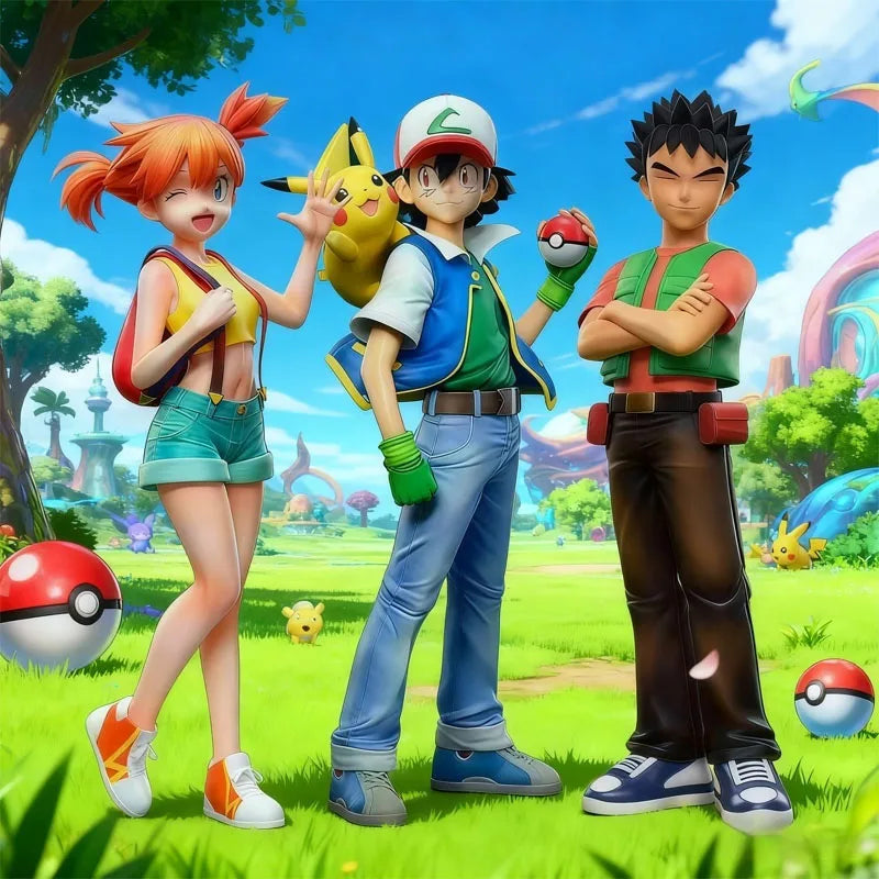 Anime Action Figure 18cm Ash Ketchum PVC Model Collectible Toy for Room & Desk Decor