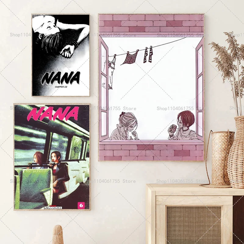 Anime Poster Wall Decor Self-Adhesive Waterproof Paper Sticker for Home & Bar