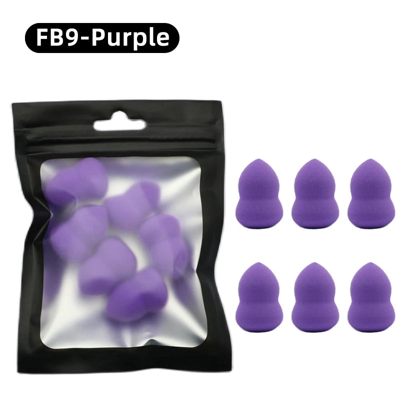 Mini Makeup Sponge Puffs Set - 6pcs Face Powder & Concealer Applicators