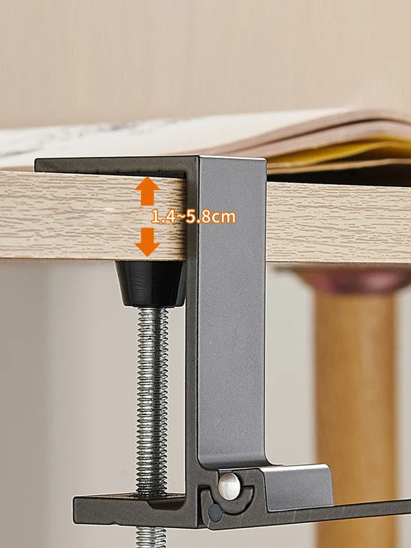 Adjustable Desk Edge Hook for Hanging Bags - Punch-Free, Foldable Multi-Functional Table Organizer