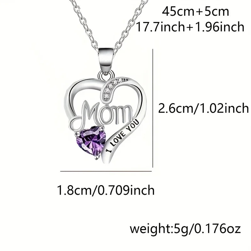 Luxury Soap Rose Gift Box with Purple Rose & Heart Pendant Necklace - Mother's Day Anniversary Gift for Mom