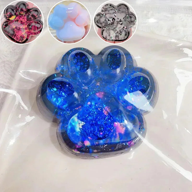 Halloween Starry Sky Cat Claw Squishy Fidget Toy Silicone Stress Relief Toy