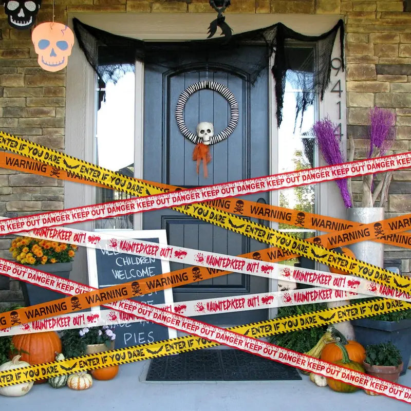 Halloween Caution Barrier Tape Keep Out Danger Warning Barrier Cordon 10M