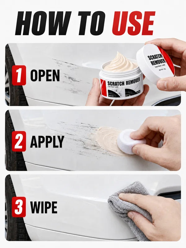 Car Paint Scratch Remover Paste for Vehicle Surface Care - Swirl Marks Repair & Polishing Wax