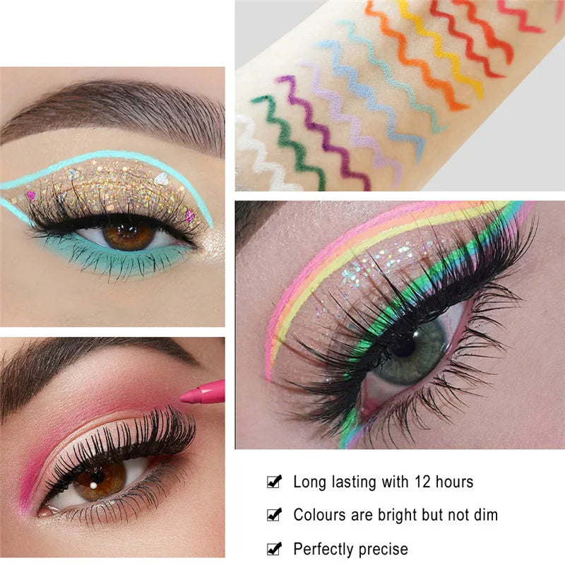 Colorful Waterproof Gel Eyeliner Pencil - Long Lasting & Easy to Use