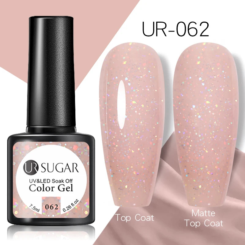 Gel Nail Polish Set - 7.5ml Semi-Permanent Nail Art UV LED Soak Off
