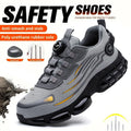 Breathable Lace-Free Work Shoes with Soft Sole Anti-Smash Puncture Protection