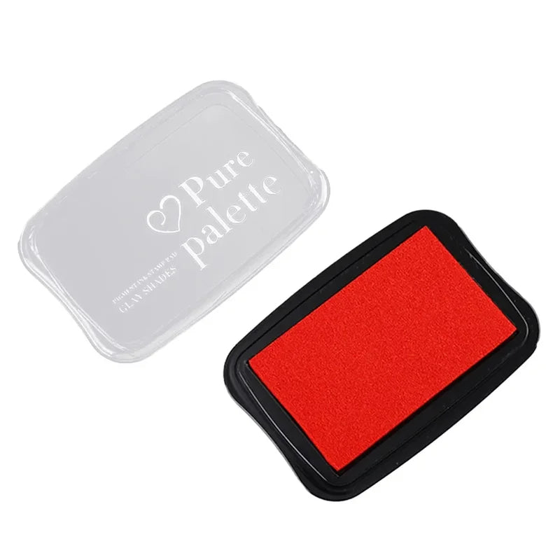 Solid Ink Pad Stamp Set - Black, Blue, Purple, Green & More
