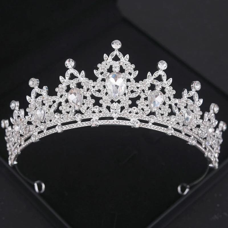Baroque Crystal Tiaras and Crowns Headbands for Wedding Prom Bridal Jewelry Gift