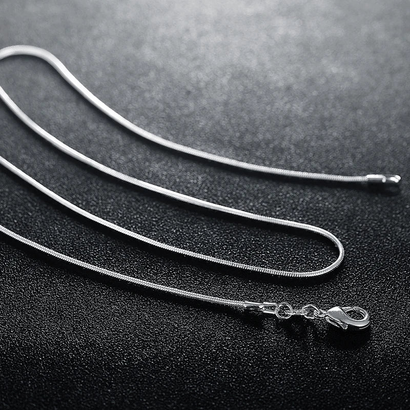 1/2MM Sterling Silver Snake Chain Necklace 16-30 Inches Hip Hop Punk Jewelry