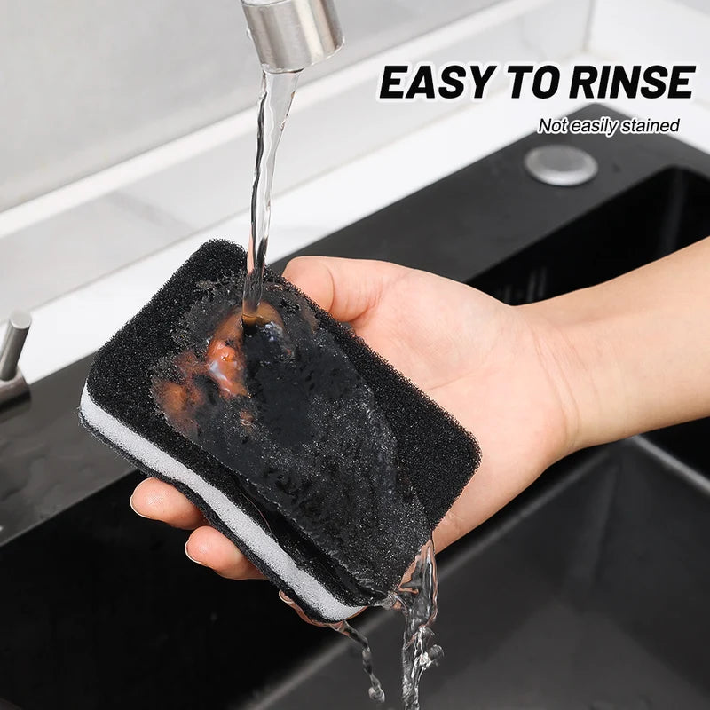 Double-Sided Dishwashing Sponge Set - Stain Removal Scouring Cloths, Kitchen Cleaning