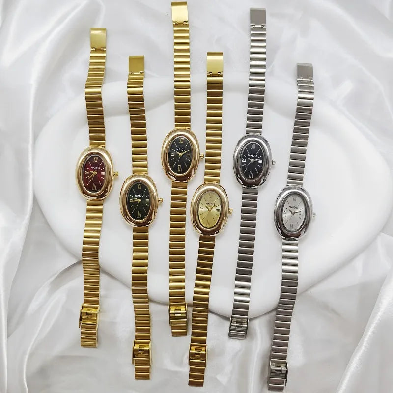 Luxury Gold Quartz Women’s Watch with Adjustable Stainless Steel Strap - Gift Ready