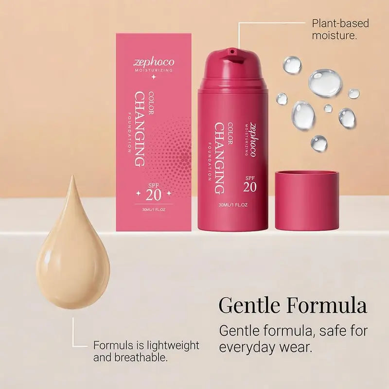 Color Changing Liquid Foundation SPF 20 - High Coverage & Lightweight Face Base