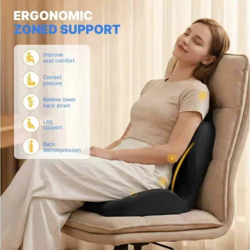 Ergonomic Memory Foam Chair Cushion for Coccyx Sciatica Relief Office Car Home