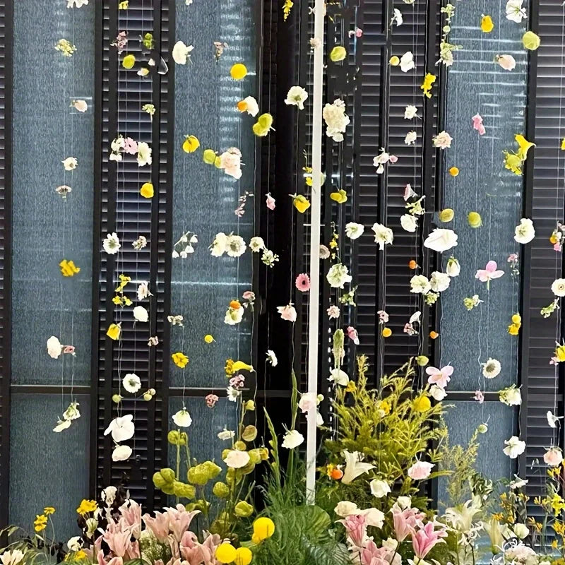 DIY Floating Flower Door Curtain Kit 20pcs Artificial Plant Scene Decoration