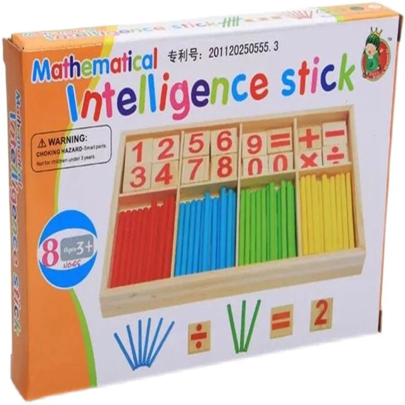 Children's Montessori Math Learning Aid Set - Counting Sticks & Educational Wooden Toys