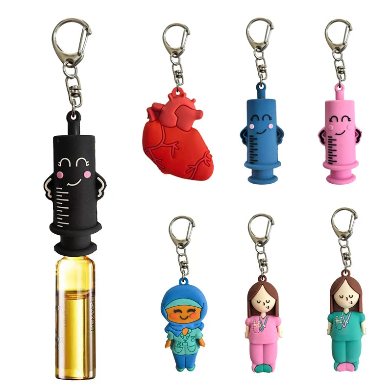 Syringe-Shaped Bottle Opener Keychain - Medical Vial Breaker Tool for Nurses and Doctors