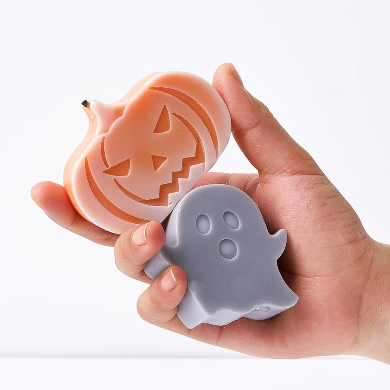 Halloween Candle Mold Set - 3D Pumpkins Skeleton Ghost Bat Coffin Silicone Craft Kit