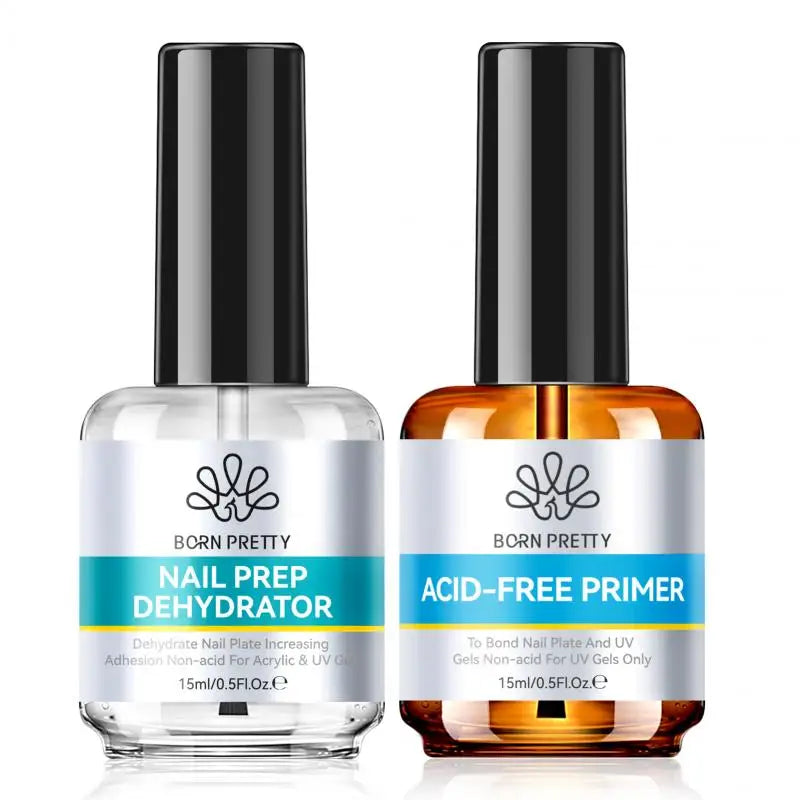 Nail Prep Dehydrator & Primer Kit - Acid-Free Base Coat for Acrylic & Gel Nails
