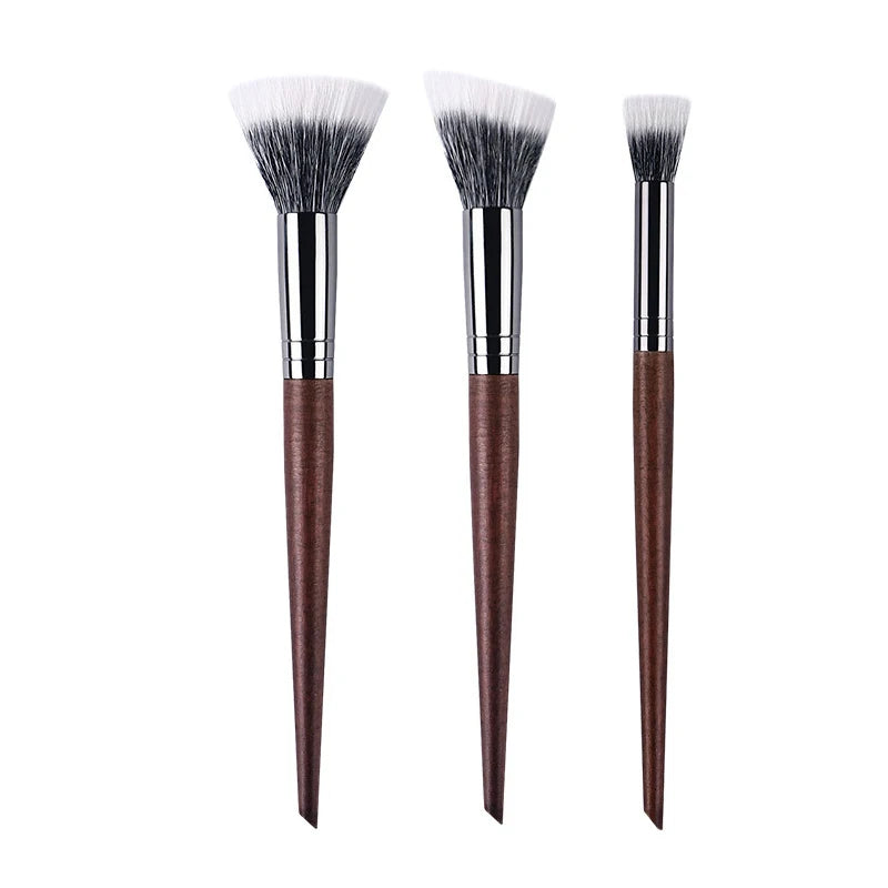 Multi-Functional Makeup Brushes Set for Face & Contouring - Natural Goat Hair, Soft & Professional