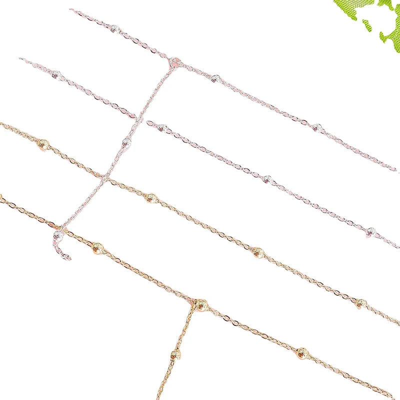 Trendy Double Layer Bead Necklace for Women Long Pendant Tassel Jewelry