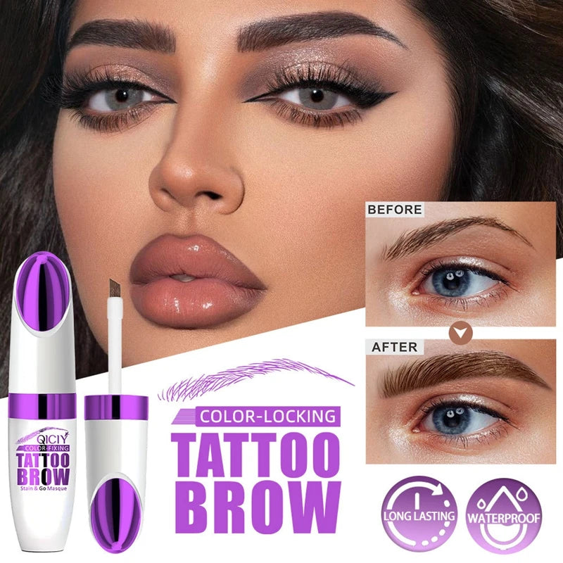 Long-Lasting Waterproof Eyebrow Gel - Smudge-Proof, Sweat-Resistant, Easy Peel Off