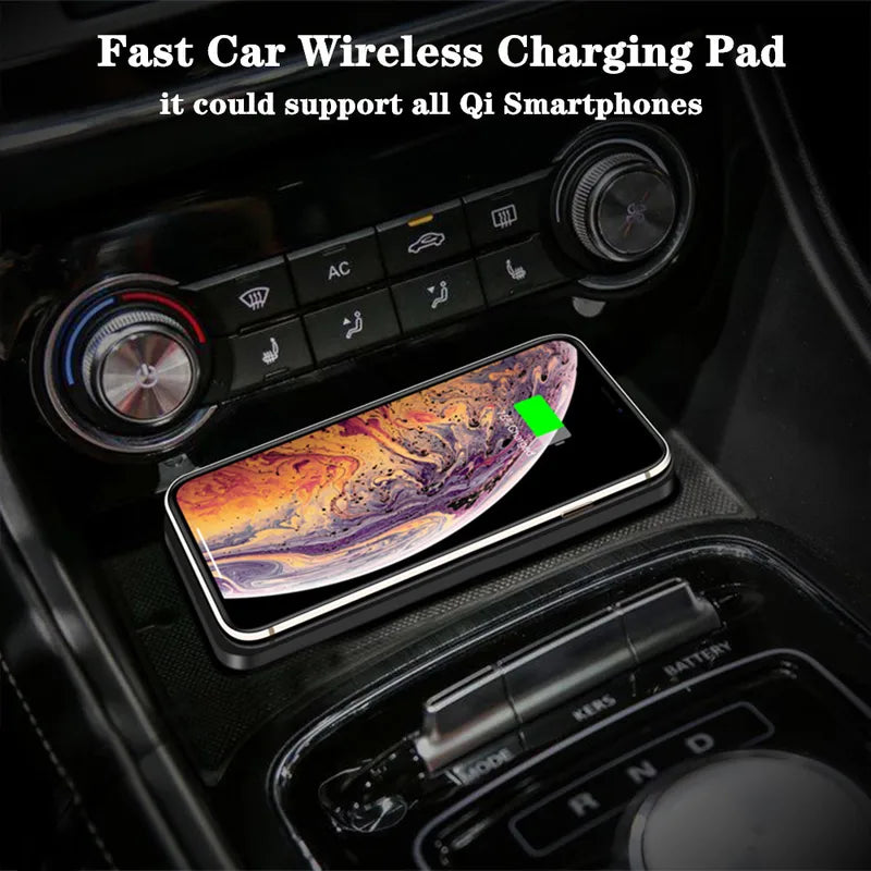 Wireless Car Charger Silicone Pad for iPhone and Samsung - Fast Charging Station