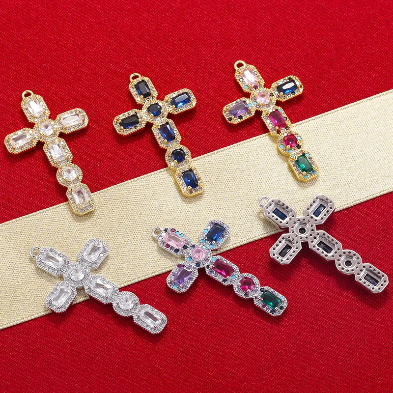 Bohemian Charms for Jewelry Making DIY Bracelets & Necklaces Brass Cubic Zirconia