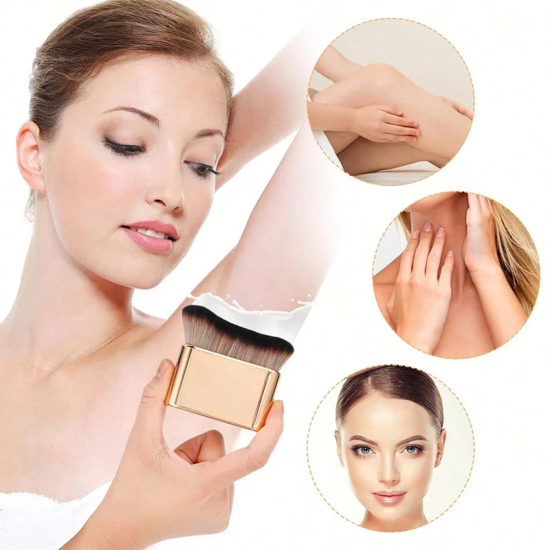 Self Tan Brush for Body & Face, Portable Tanning Makeup Tool, Rose Gold