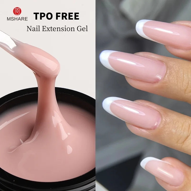 50ml Self-Leveling Builder Nail Gel for Extensions UV LED Safe TPO Free