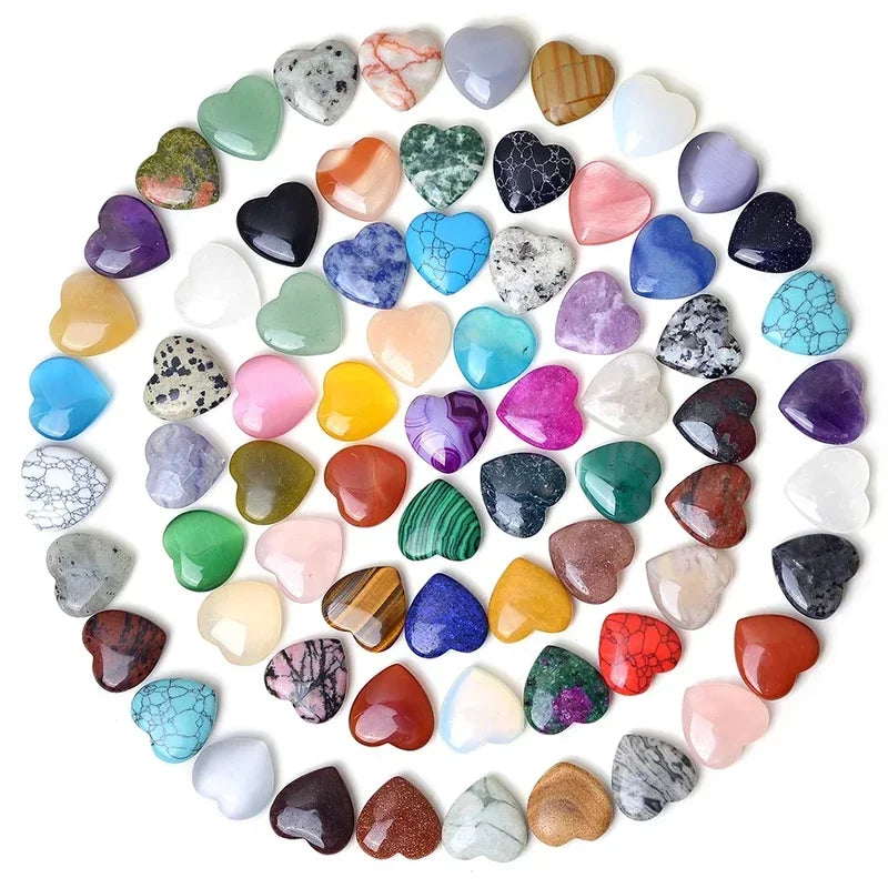 Heart Shape Natural Crystal Gravel Set for Home Decor and Healing - 10/20/30PCS