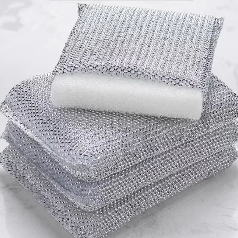 Kitchen Dishwashing Sponge 4/8PCS Scratch-Free Pot Brush Household Cleaning Tool