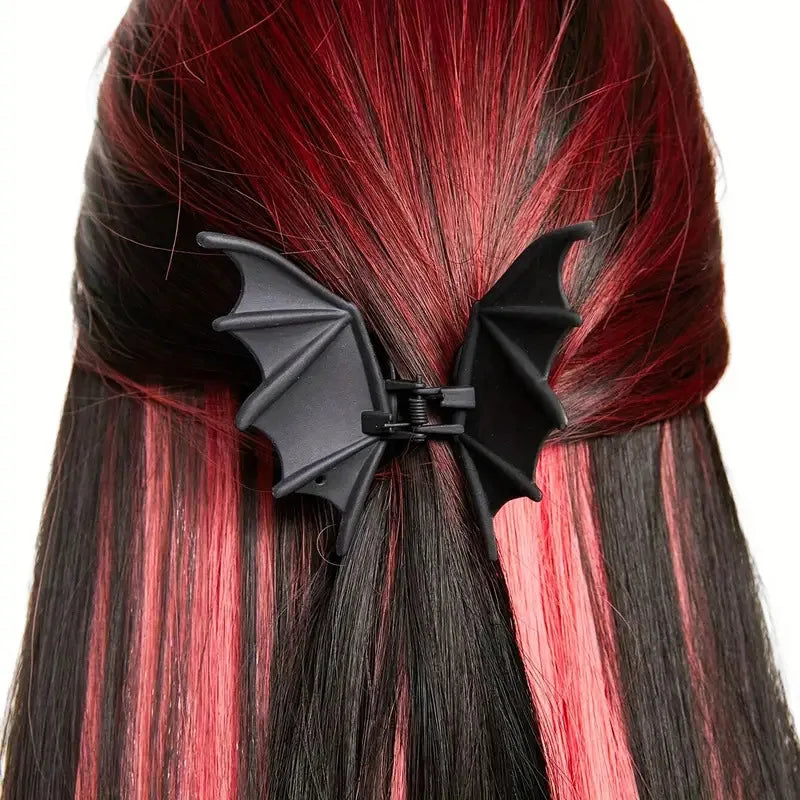 Halloween Bat Hair Clip - Punk Style Metal Hairpin for Party & Costume