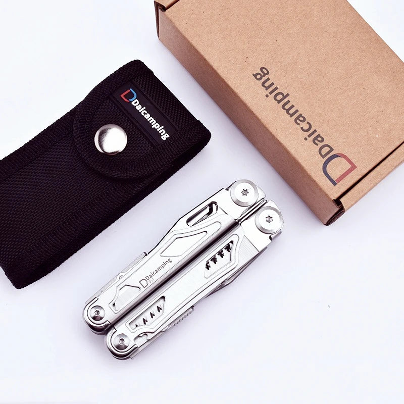 Multifunctional Folding Survival Knife & Pliers Set - EDC Tool with Saw & Cutter
