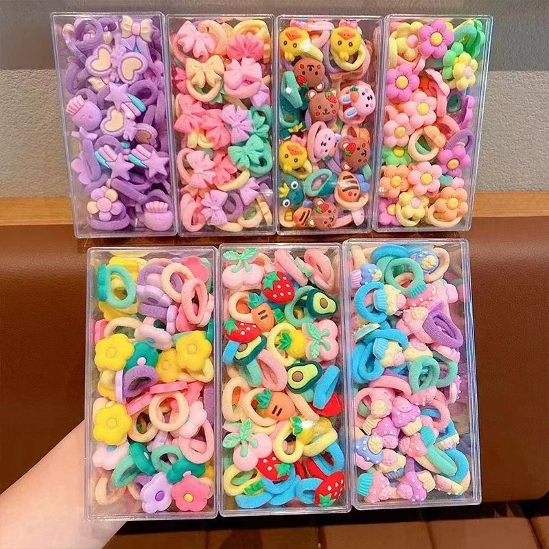 Kids Hair Rubber Bands - Gentle, Non-Hurt Hair Ties for Children, Baby Girl & Little Girl Hair Ropes