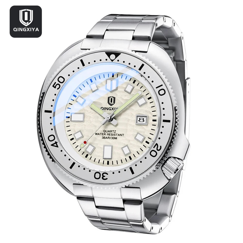 Men's Quartz Wristwatch Waterproof Luminous Business Sport Watch - Stainless Steel